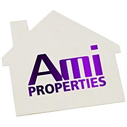 High-Density Pulpboard Coaster - House - White - Foil