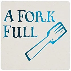 Pulpboard Coaster - 3-1/2" - Square - Foil