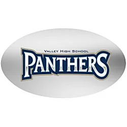Full Colour Chrome Sticker - Oval - 2-1/2" x 4"