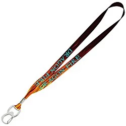 Dye-Sublimated Lanyard - 3/4" - Metal Bottle Opener