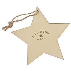 Wood Ornament - Star-Closeout