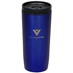 Custom Accent Stainless Travel Mug - 16 oz. - Colours - Laser Engraved