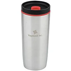 Custom Accent Stainless Travel Mug - 16 oz. - Laser Engraved