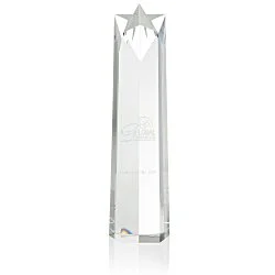 Crystal Star Obelisk Award - 14"