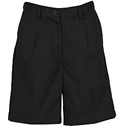Teflon Treated Flat Front Shorts - Ladies'