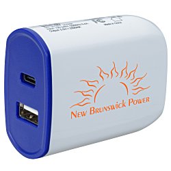 Colour Accent Dual Port Wall Charger