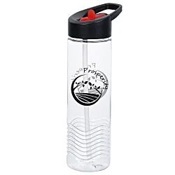 Clear Impact Twist Water Bottle with Two-Tone Flip Straw Lid - 24 oz.