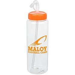 Clear Impact Guzzler Sport Bottle with Straw Lid - 32 oz.