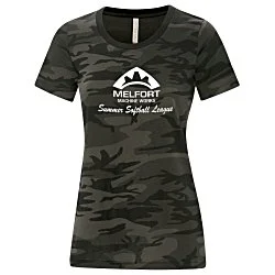 Euro Spun Cotton T-Shirt - Ladies' - Camo - Screen