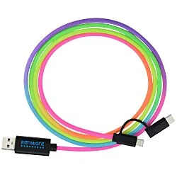 Rainbow Duo Charging Cable - 5'