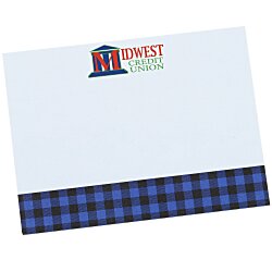 Souvenir Designer Sticky Note - 3" x 4" - Buffalo Plaid - 25 Sheet