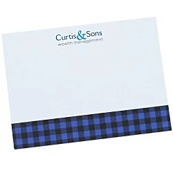 Souvenir Designer Sticky Note - 3" x 4" - Buffalo Plaid - 50 Sheet