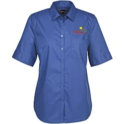 Comfort Stretch Short Sleeve Poplin Shirt - Ladies'