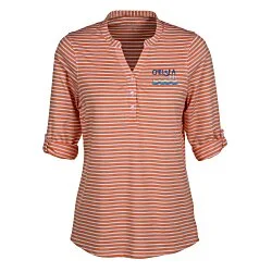 Vansport Pro Riviera Stripe 3/4-Sleeve Polo - Ladies'