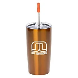 Yowie Vacuum Tumbler with Stainless Straw Set - 18 oz.