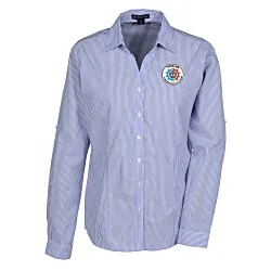 Untucked Striped Poplin Shirt - Ladies'