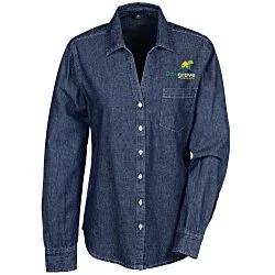 Untucked Denim V-Neck Shirt - Ladies'