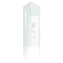 Pentagon Crystal Tower Award - 8"