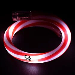 Flashing LED Tube Bracelet - Candy Cane