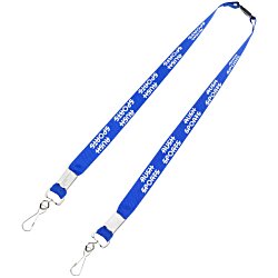 Youth Polyester 5/8" Lanyard with Neck Clasp and Swivel Snap Hooks
