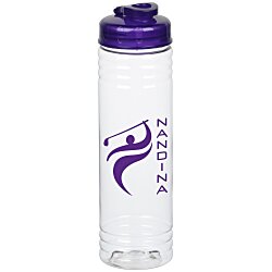 Clear Impact Halcyon Water Bottle with Flip Drink Lid -24 oz.