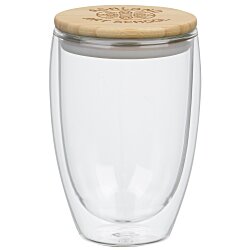 Easton Glass Cup with Bamboo Lid - 12 oz.