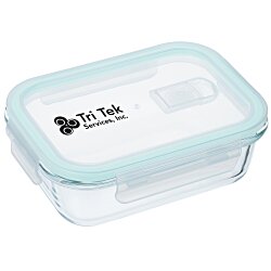 Glass Food Container with Snap On Lid