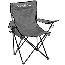 Heathered Folding Chair with Carrying Bag