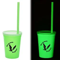 Nite Glow Stadium Cup with Straw - 11 oz.