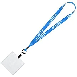 Economy Lanyard - 3/4" with Vinyl ID Holder