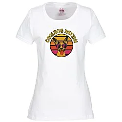 Fruit of the Loom HD T-Shirt - Ladies' - Full Colour - White