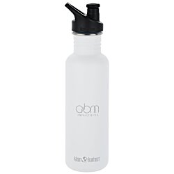 Klean Kanteen Classic Stainless Bottle with Sport Cap - 27 oz. - Laser Engraved