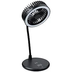 Wireless Charger Desktop Fan with Ring Light