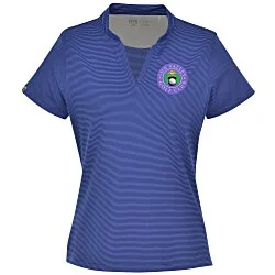 Storm Creek Optimist Stripe Interlock Y-Neck Polo - Ladies'