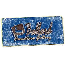 Metal Name Badge - Rectangle - 1-1/2" x 3" - Magnetic Back