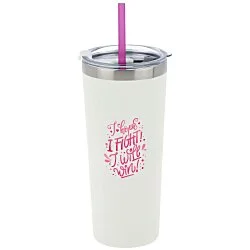 Colma Vacuum Tumbler with Straw - 22 oz. - Full Colour