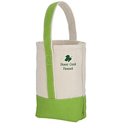 Two Bottle Cotton Canvas Wine Tote