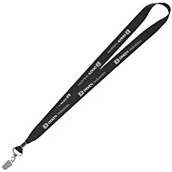 Lanyard with Metal Bulldog Clip - 3/4" - 24 hr