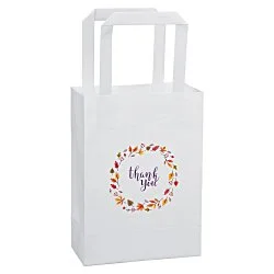 Flat Handle Full Colour Paper Bag - 8-1/4" x 6"