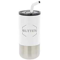 Lagom Tumbler with Stainless Straw - 16 oz. - Laser Engraved