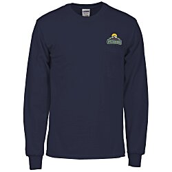 Gildan Ultra Cotton LS Pocket T-Shirt - Embroidered