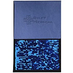 Hard Cover Sequin Pocket Journal - Closeout