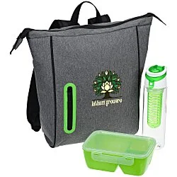 To Go Oval Zipper Lunch Set