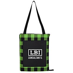 Buffalo Check Fold Up Picnic Blanket with Carrying Strap- Closeout Colour