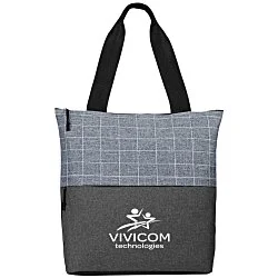 Flannel Check Accent Tote Bag- Closeout