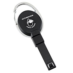 Replay Carabiner Retractable Badge Holder with Slip Clip - Opaque