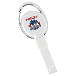 Replay Carabiner Retractable Badge Holder with Slip Clip - Opaque- Full Colour