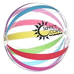 16" Multicolour Striped Beach Ball