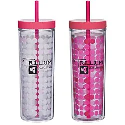 Ice Chameleon Tumbler with Straw - 16 oz. - Closeout Colour