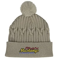 Traverse Cable Knit Pom Beanie